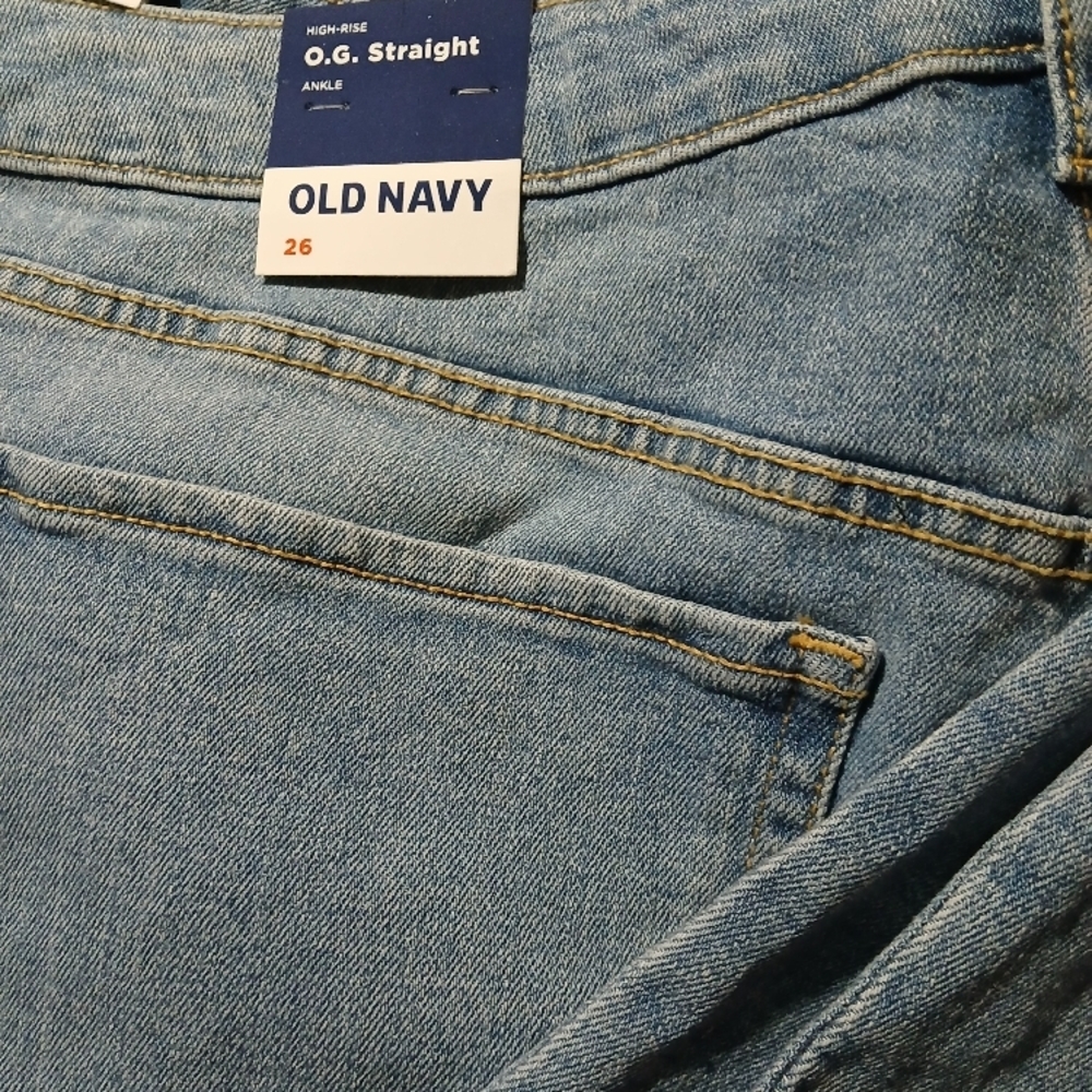 Old Navy High-Rise O.G. Straight Jeans - Light Blue